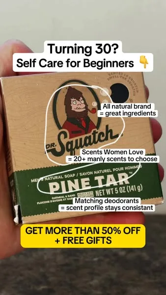 Dr. Squatch static image ad: 59% OFF + 3 FREE GIFTS | New Customer Bundle