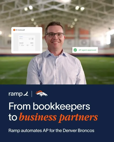 Ramp static image ad: The Denver Broncos run on Ramp.