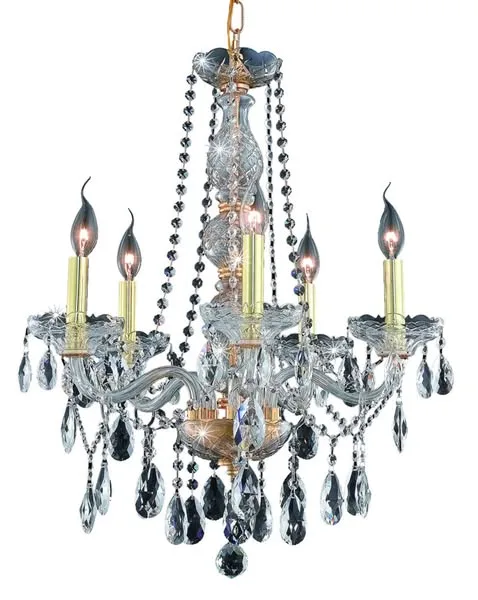 Wayfair static image ad: Pinkston 5 - Light Candle Style Classic/Traditional Chandelier with Crystal Accents
