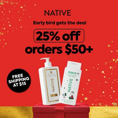 Native static image ad: Mix, match, and save up to 30% sitewide on holiday favorites. Plus, get free gifts at $45 and $65 during the Early Bird Sale.