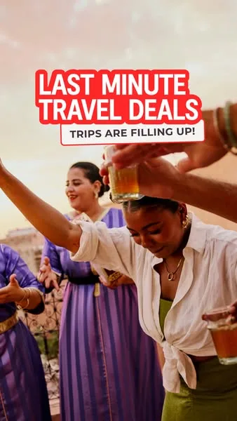 Intrepid Travel static image ad: Not sure where to go this summer? Trips are still running near and far – and last minute deals let you save on seeing more.