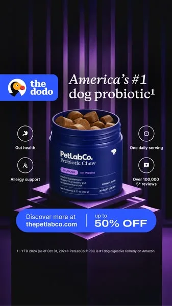 PetLab Co. product showcase ad: #ad 5.7 million pet parents didn't pick a supplement… they picked the one that works.