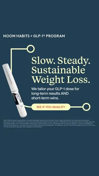 Noom static image ad: GLP-1 works with your biology to help regulate appetite.