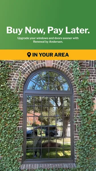 Renewal by Andersen static image ad: Buy One 🪟 Window or🚪Door,