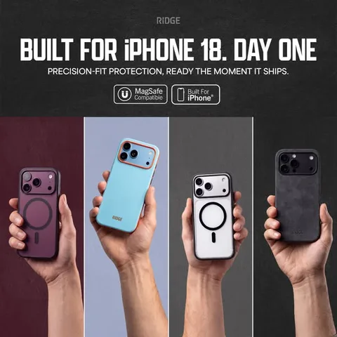 Ridge static image ad: Your new iPhone deserves better than a basic case. The Ridge Phone Case: ultra thin, scratch resistant, easy install. Built for life.