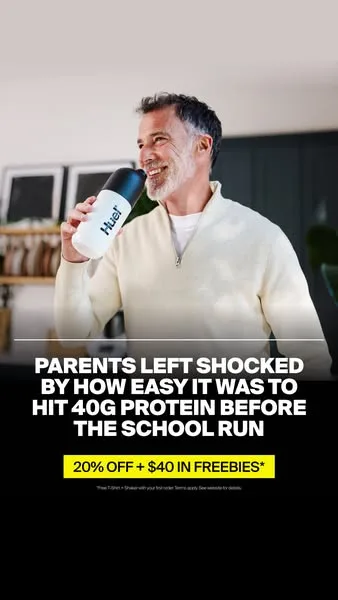 Huel static image ad: Mornings aren’t yours anymore.