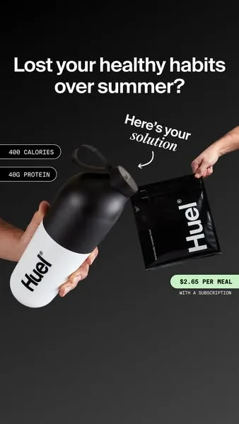 Huel static image ad: New season, fresh momentum.