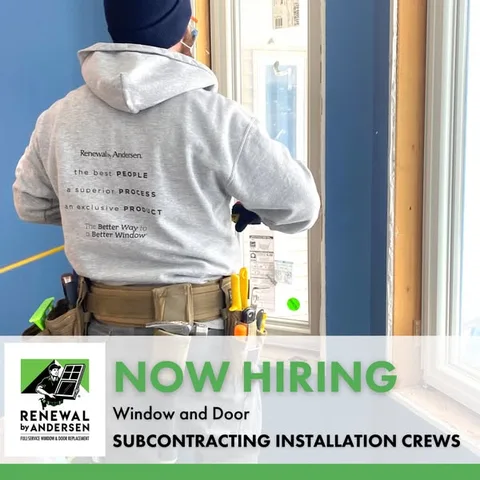 Renewal by Andersen static image ad: Pittsburgh Subcontractors: Stop worrying about chasing down materials and your next job. Join Renewal by Andersen and concentrate on what you do…