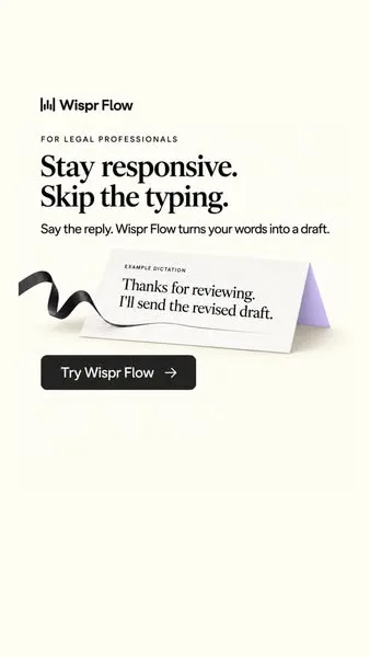 Wispr Flow static image ad: The client reply is already in your head. Say it with Wispr Flow and turn your own words into a draft.
