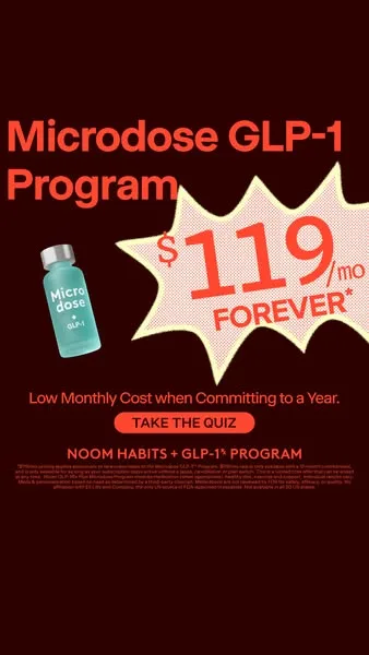 Noom static image ad: GLP-1 works with your biology to help regulate appetite.