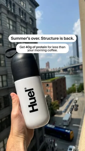 Huel static image ad: New season, fresh momentum.