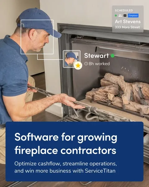 ServiceTitan static image ad: ServiceTitan is the tailored software solution for growing fireplace contractors.