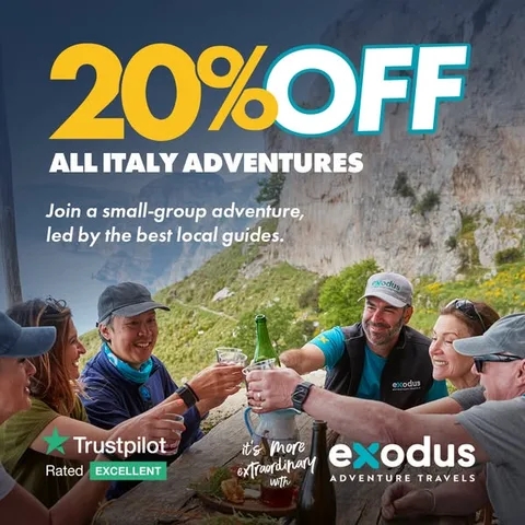 Exodus Adventure Travels static image ad: There’s still time to save 20% on your next adventure. Our offer has been extended, but not for long.