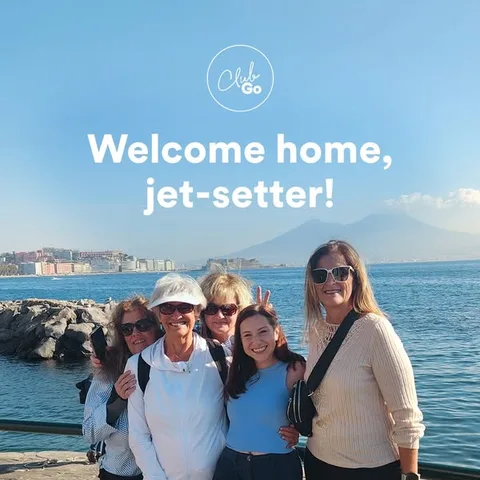 EF Go Ahead Tours offer / promotion ad: Welcome home, jet-setter! Craving another epic journey? Your Welcome Home Credit is only valid for a limited time, so book now.