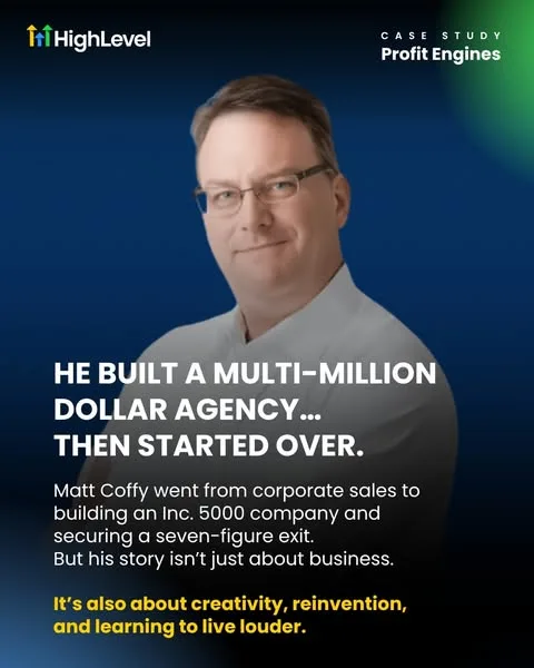 HighLevel carousel ad: One agency turned a client from -$10K to $100K a month in profit. In 8 months. See how on HighLevel.
