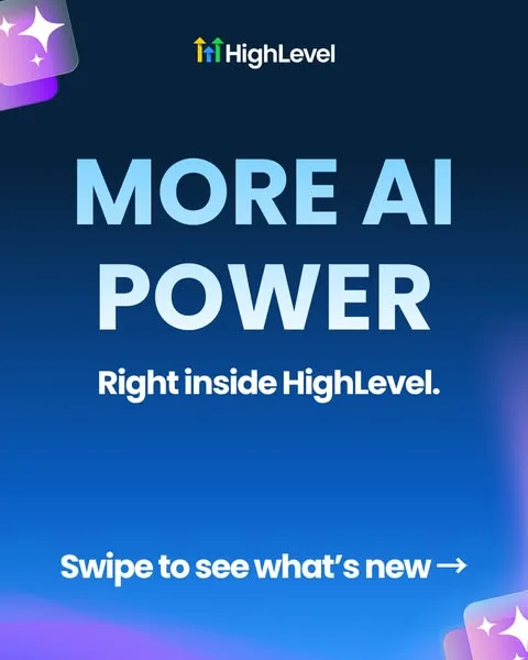 HighLevel carousel ad: Put AI to work across more of your business. Discover the latest HighLevel AI tools built to help you move faster and get more done.