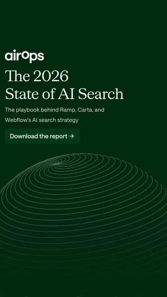 AirOps static image ad: Only 30% of brands stay visible across back-to-back AI answers. Most cycle in and out every time the model rebuilds a response.