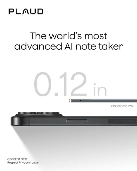 Plaud static image ad: 💯The world’s most advanced AI note taker