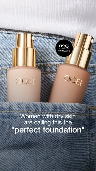 Ogee static image ad: ✨Your skin, perfected. The Complexion Perfecting Tinted Serum delivers lightweight coverage with a breathable, skin-like finish that enhances your…