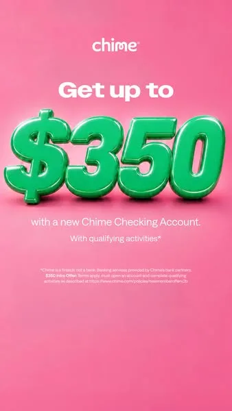Chime static image ad: Get started today.