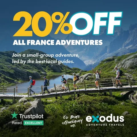 Exodus Adventure Travels static image ad: There’s still time to save 20% on your next adventure. Our offer has been extended, but not for long.
