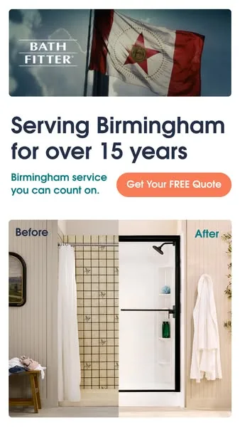 Bath Fitter before / after ad: Fill out the form for your free quote