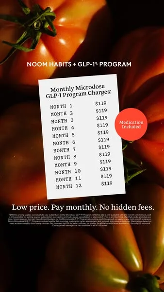 Noom static image ad: GLP-1 works with your biology to help regulate appetite.