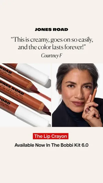 Jones Road Beauty testimonial / review ad: Consider this your shortcut to a great makeup look. Five beauty essentials, thoughtfully curated to work together and give you endless ways to…