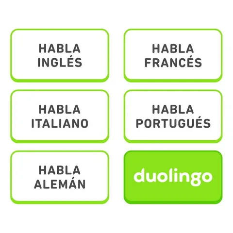 Duolingo static image ad: Duolingo se siente como un juego y te ayuda a permanecer motivado.