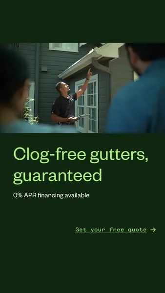 LeafFilter static image ad: Let local pros clean out, repair, and protect your gutters with LeafFilter. Get your free quote and ask about 0% APR financing.
