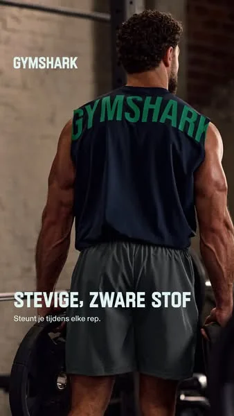 Gymshark static image ad: Show up and keep making progress in kit that everyone loves 🫰