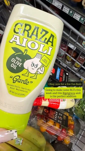 Graza static image ad: Mayo's about 65% oil, which is why you gotta use the good stuff!
