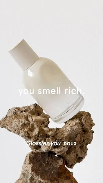 Glossier static image ad: One world, five impressions, entirely you. Explore, layer, and shop the Glossier You Collection.