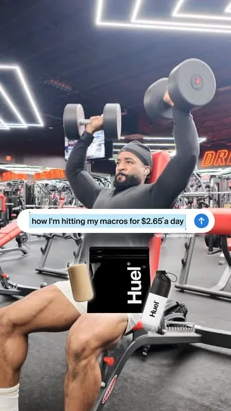 Huel lifestyle / destination ad: 🏋️ You're putting in the work at the gym. Don't let your cut sabotage your progress.