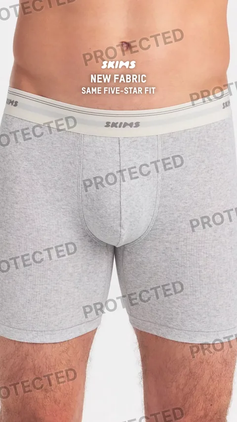 SKIMS static image ad: The comfort upgrade your top drawer deserves. Shop men’s Cotton Rib underwear.
