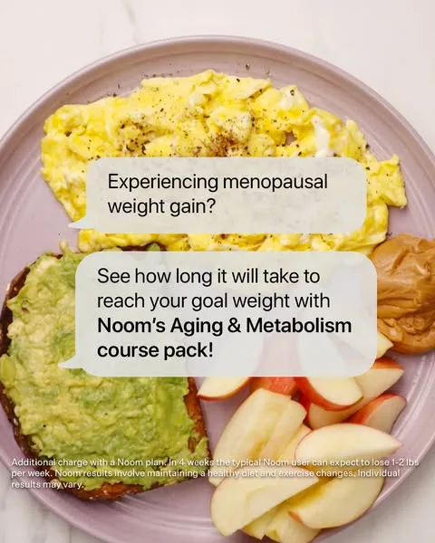 Noom static image ad: YES, Noom finally has a coursepack for Aging & Metabolism🎉
