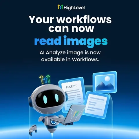 HighLevel carousel ad: Stop manually pulling details from receipts, invoices and images. Let AI read them and put that information to work in your workflows.