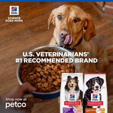 Petco static image ad: Hill's Science Diet is formulated for long, healthy lives. Available for Autoship at Petco.