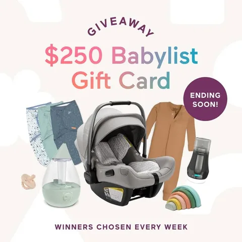 Babylist carousel ad: Enter for a chance to win a $250 Babylist gift card when you sign up for a Babylist registry and start adding your baby's must-haves. No purchase…
