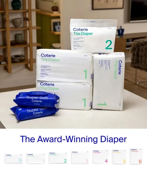 Coterie static image ad: Glamour called us the "best diapers on the market":