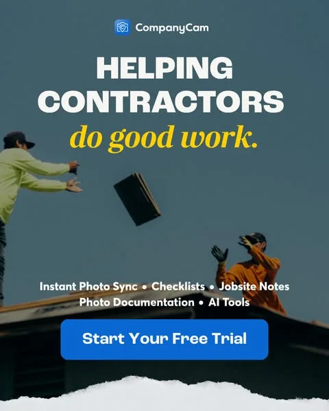 CompanyCam static image ad: You take pride in your work. CompanyCam makes sure everyone else can see it too. Every photo timestamped, organized, and ready to share the moment…
