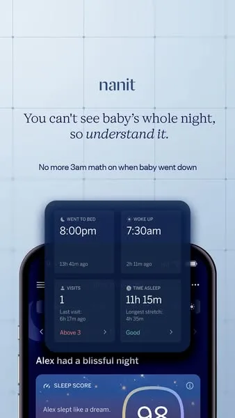 Nanit static image ad: You could spend all day researching baby monitors OR you could add the Nanit to your registry. You'll never look back.
