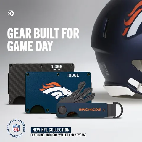 Ridge static image ad: Upgrade your everyday carry with the Ridge Wallet.